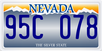 NV license plate 95C078