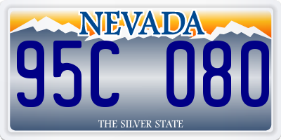 NV license plate 95C080