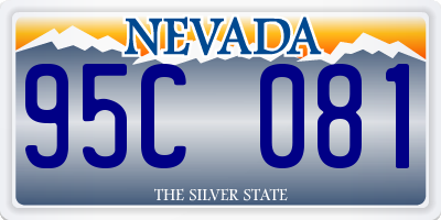 NV license plate 95C081