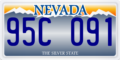 NV license plate 95C091