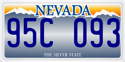 NV license plate 95C093