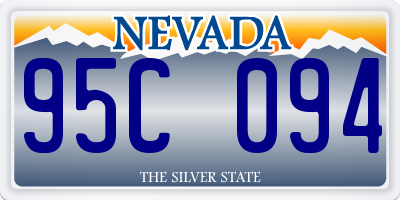 NV license plate 95C094