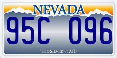 NV license plate 95C096