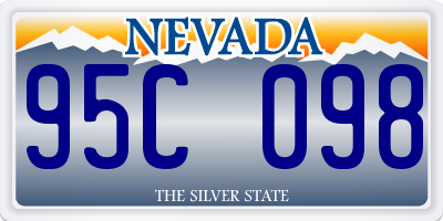 NV license plate 95C098