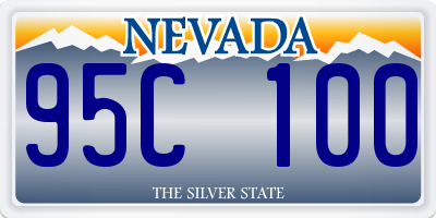 NV license plate 95C100