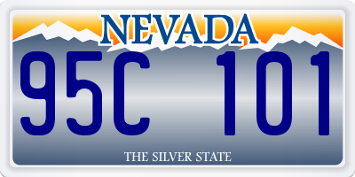 NV license plate 95C101