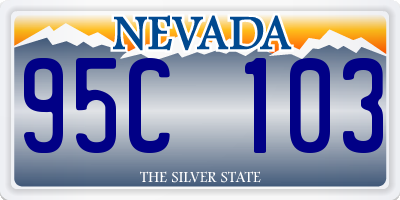 NV license plate 95C103