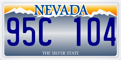 NV license plate 95C104