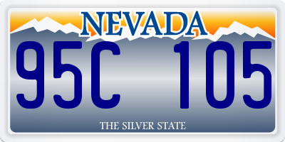 NV license plate 95C105