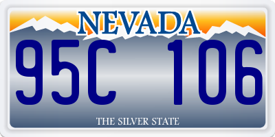NV license plate 95C106