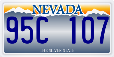 NV license plate 95C107