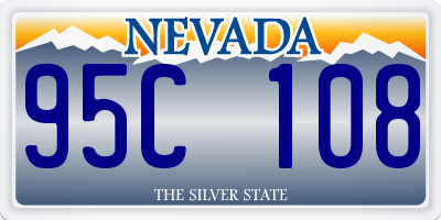 NV license plate 95C108