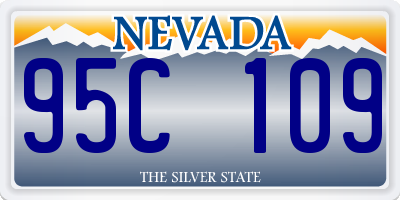 NV license plate 95C109