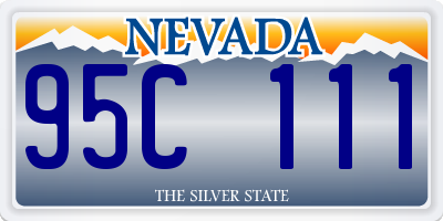 NV license plate 95C111