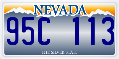 NV license plate 95C113