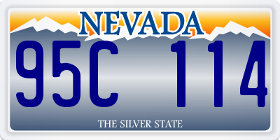 NV license plate 95C114