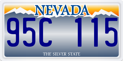 NV license plate 95C115