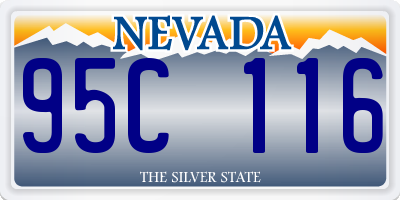 NV license plate 95C116