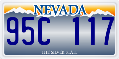 NV license plate 95C117