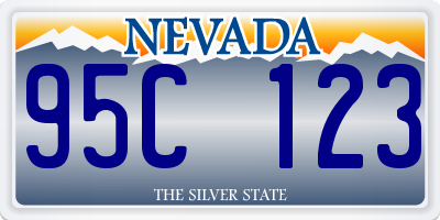 NV license plate 95C123