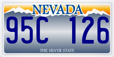 NV license plate 95C126