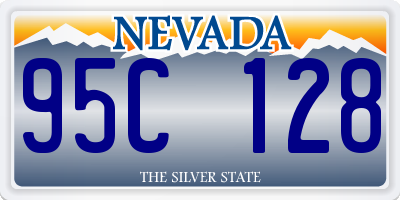 NV license plate 95C128