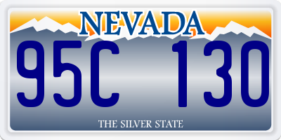 NV license plate 95C130