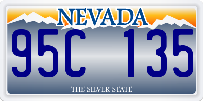 NV license plate 95C135