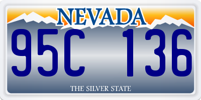 NV license plate 95C136