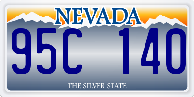 NV license plate 95C140