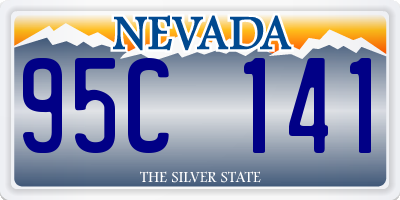 NV license plate 95C141