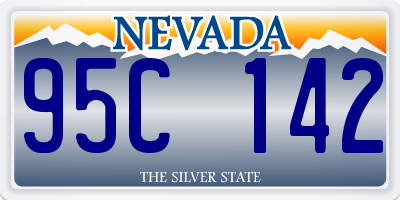 NV license plate 95C142