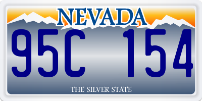 NV license plate 95C154