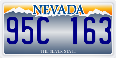 NV license plate 95C163