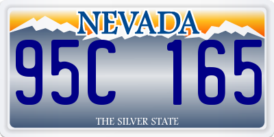 NV license plate 95C165