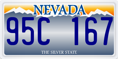 NV license plate 95C167