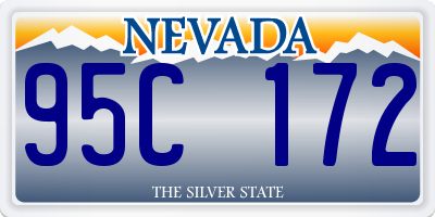 NV license plate 95C172