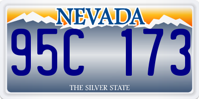 NV license plate 95C173