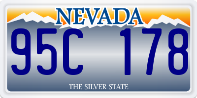 NV license plate 95C178