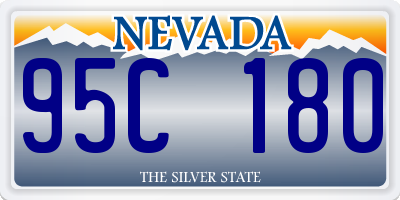 NV license plate 95C180