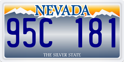 NV license plate 95C181