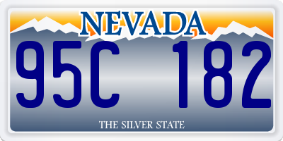 NV license plate 95C182