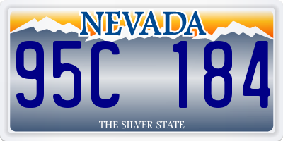 NV license plate 95C184