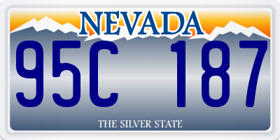 NV license plate 95C187