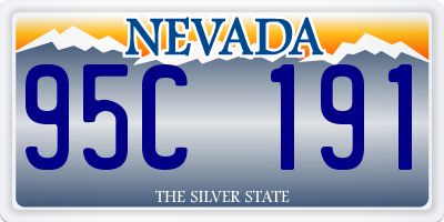 NV license plate 95C191