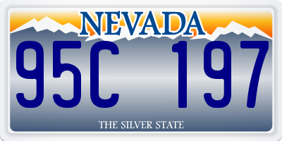 NV license plate 95C197