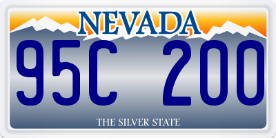 NV license plate 95C200