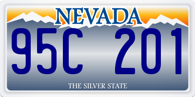 NV license plate 95C201