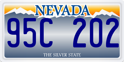 NV license plate 95C202