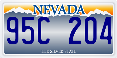 NV license plate 95C204